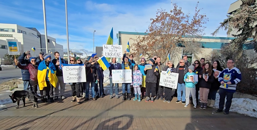March 1, 2025 Yukoners Stood in Support of&nbsp;Ukraine